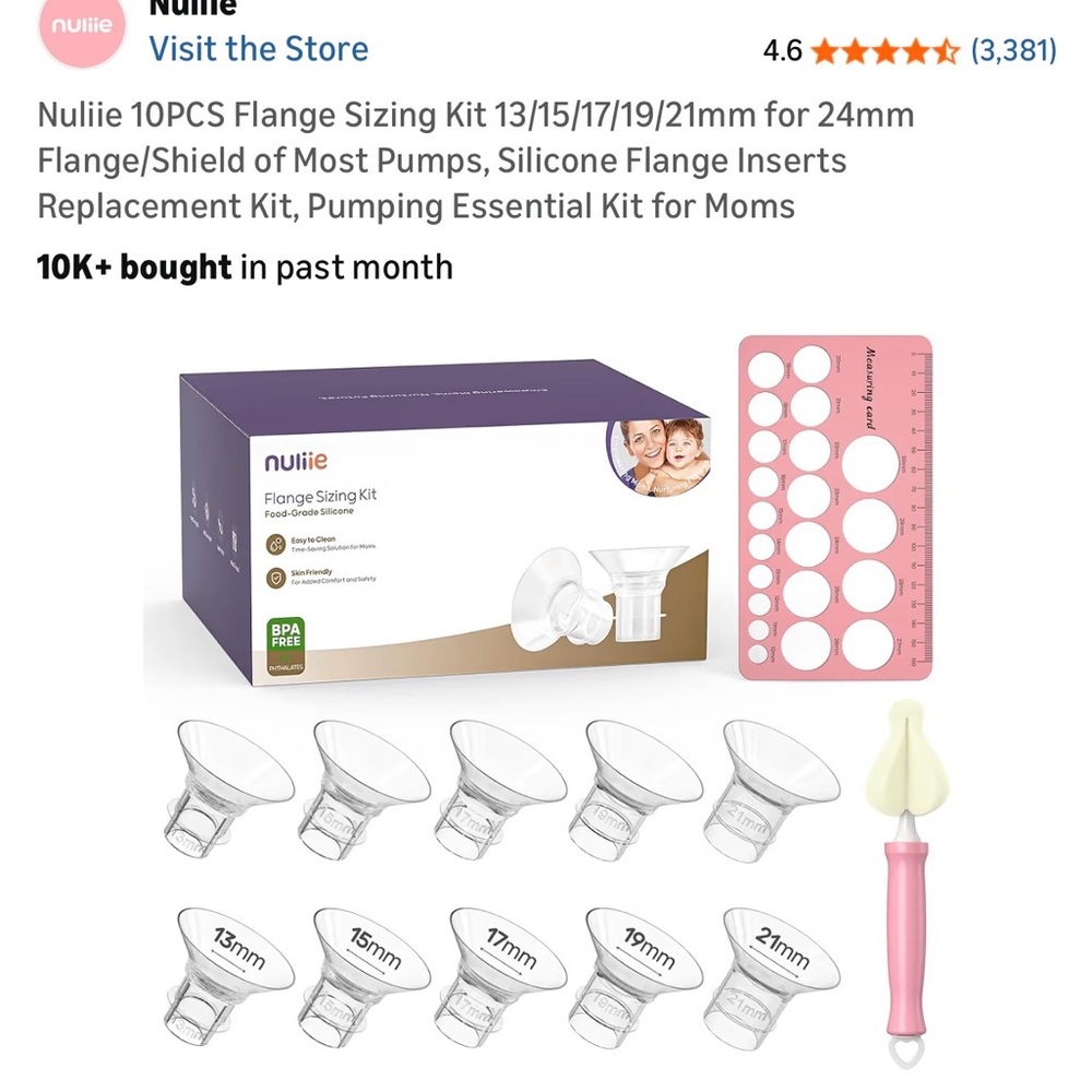 Flange Sizing Kit with Pink Ruler